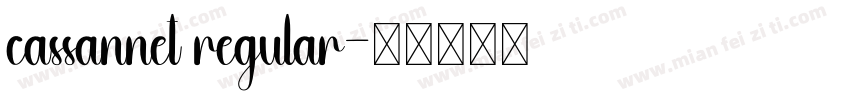 cassannet regular字体转换